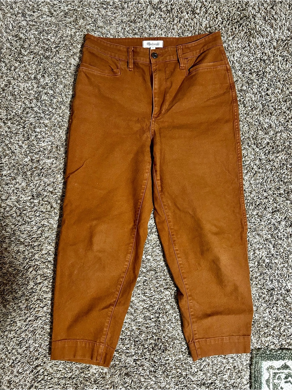Madewell Women’s Rust Brown Straight-Leg Pants